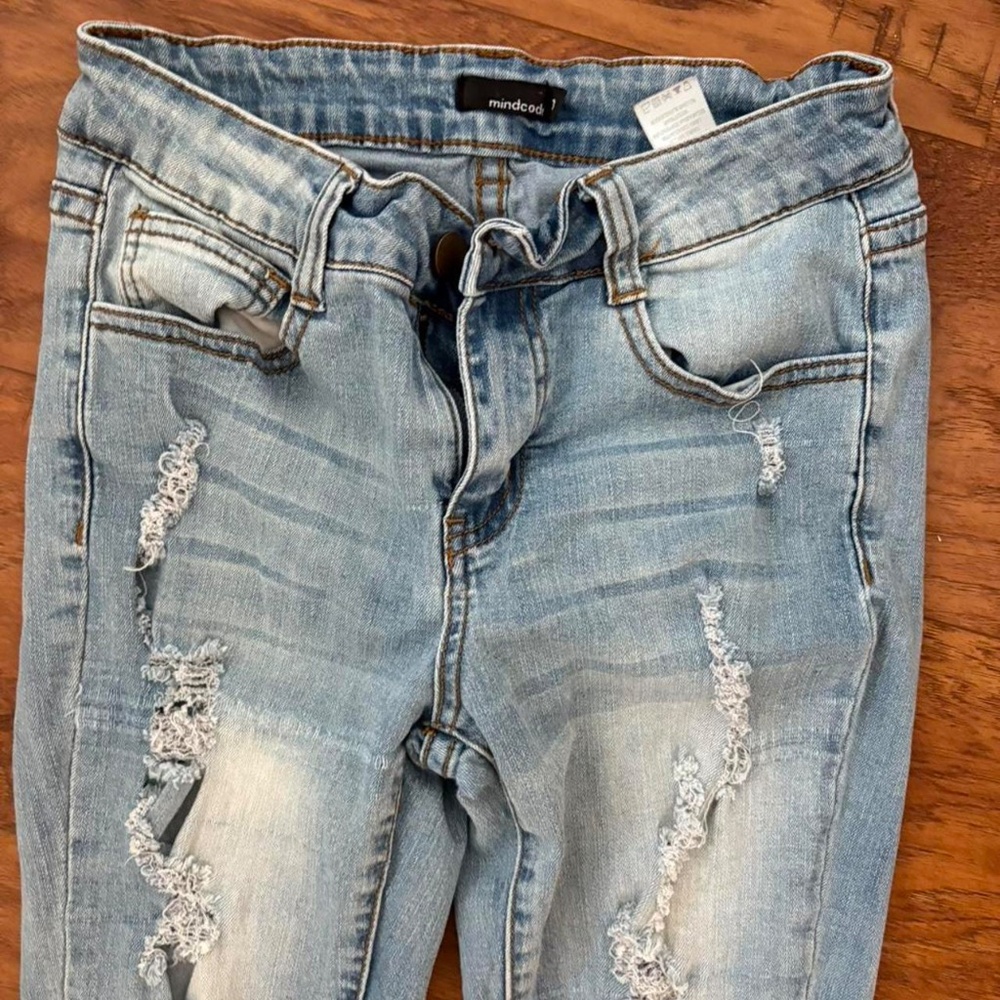 Mind Code Womens Ripped Jeans - Picture 3 of 3